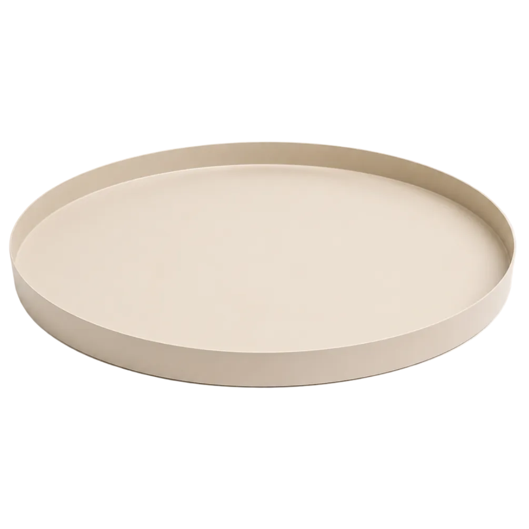 Groot rond beige dienblad Ø60 cm