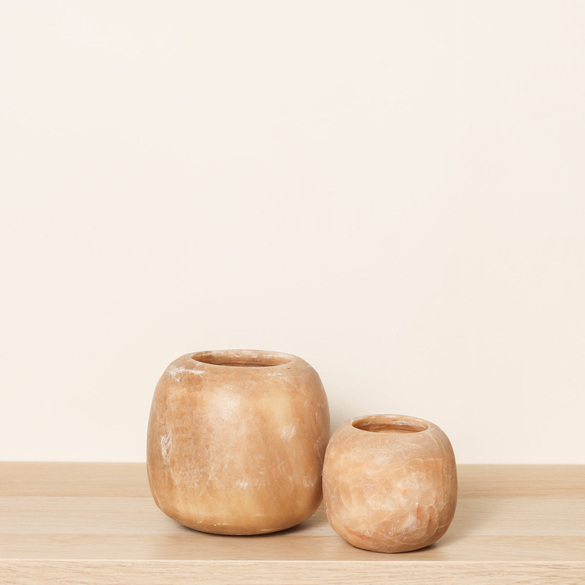 Kant en klare bruine Alabaster sets | Round