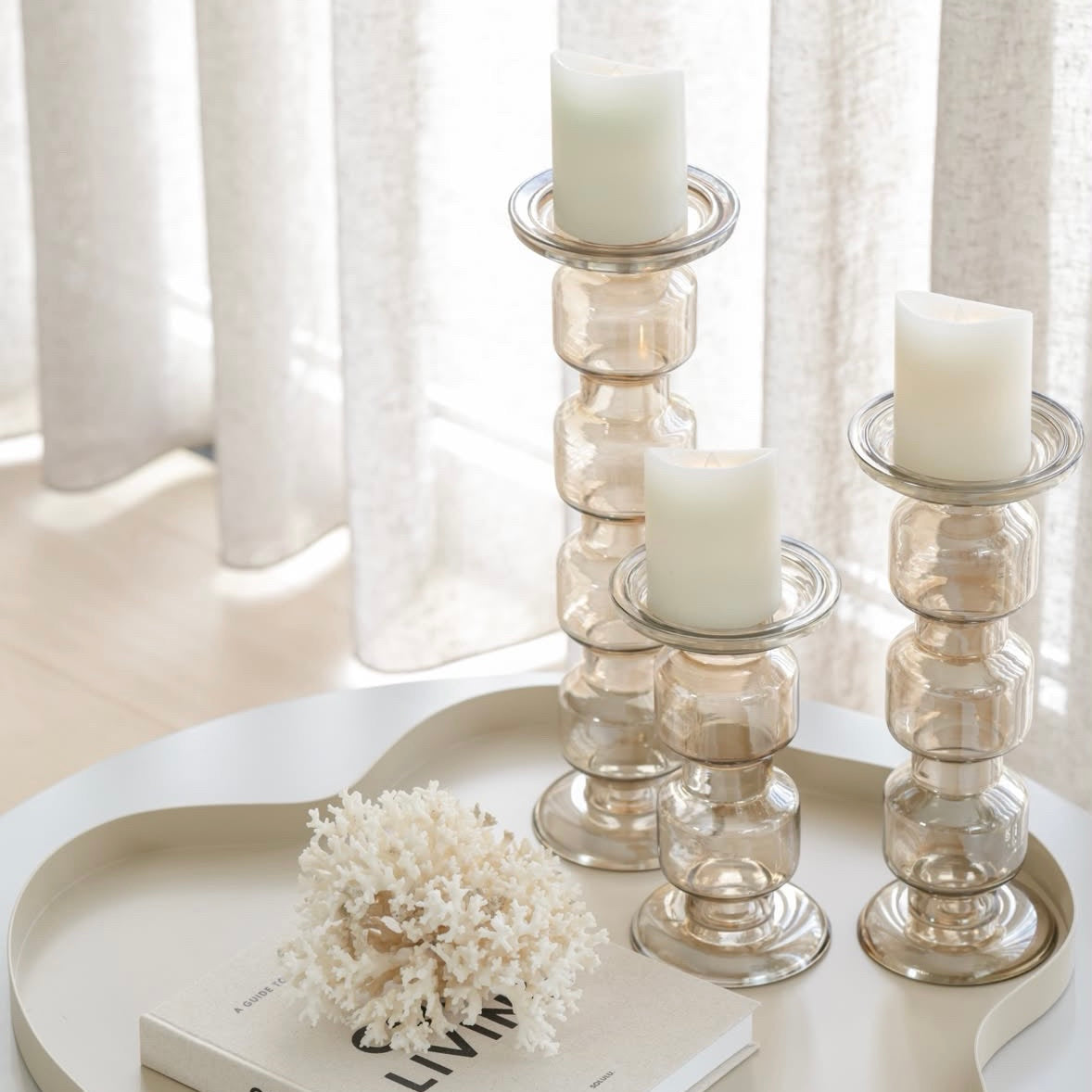 Glazen Luxe Kandelaren | Set van 3
