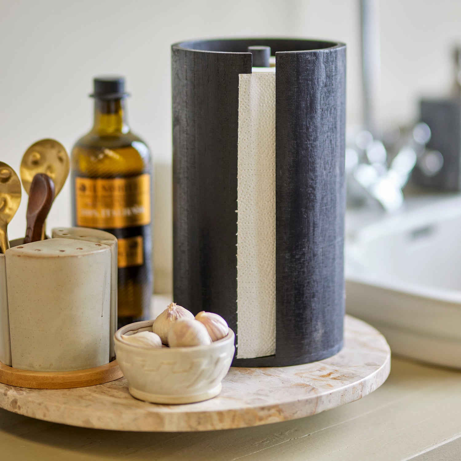 Houten keukenrolhouder