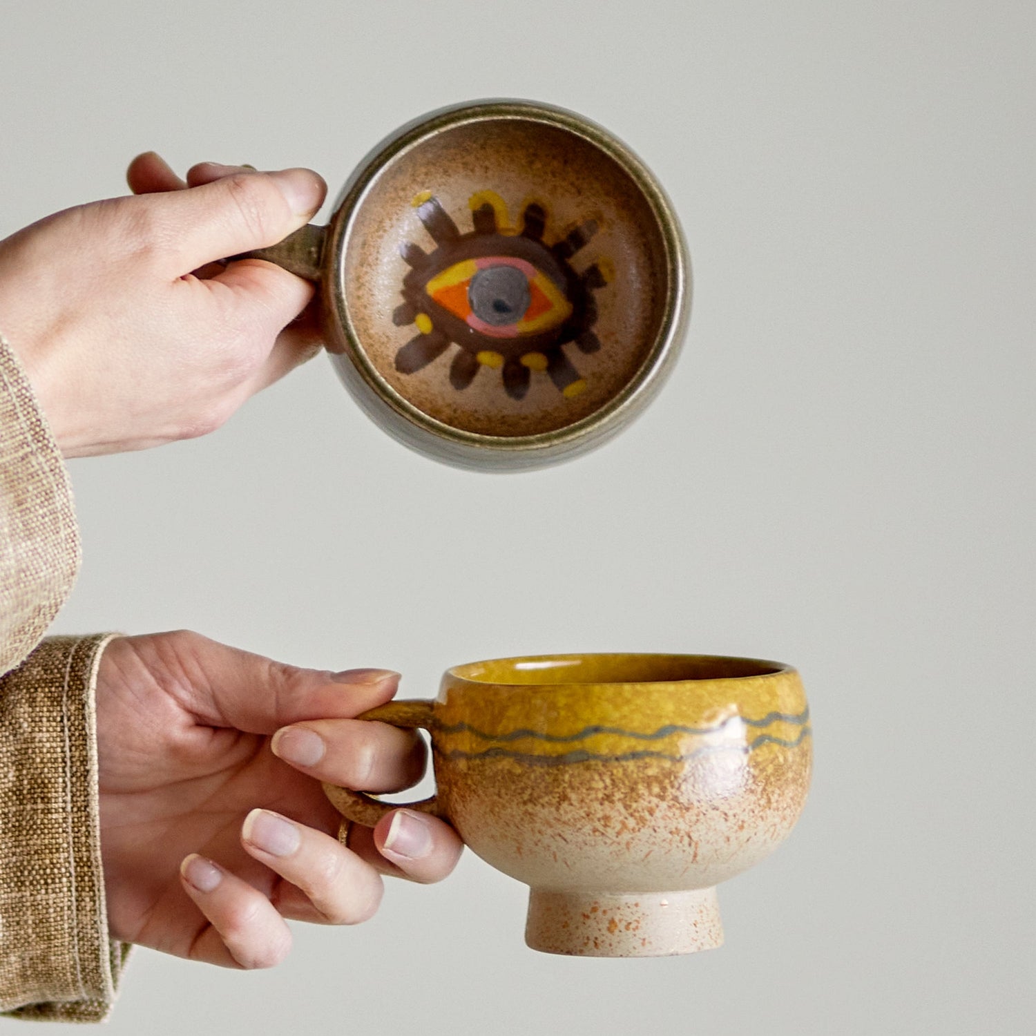 Handgeschilderde mokken | Set van 2