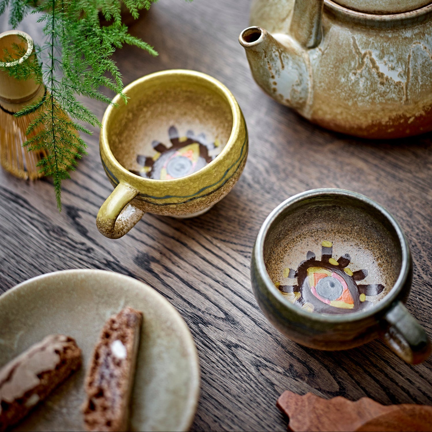 Handgeschilderde mokken | Set van 2