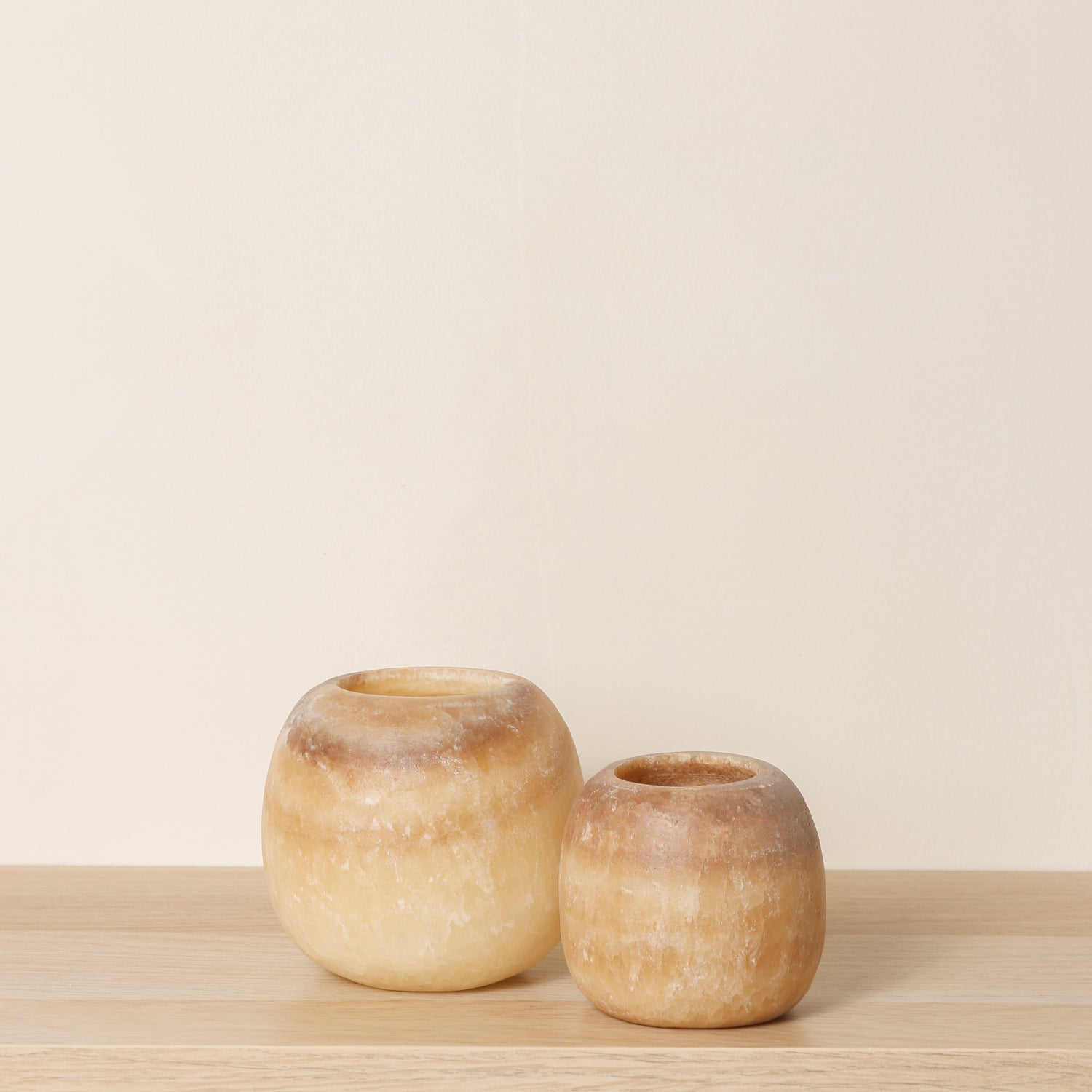 Kant en klare bruine Alabaster sets | Round
