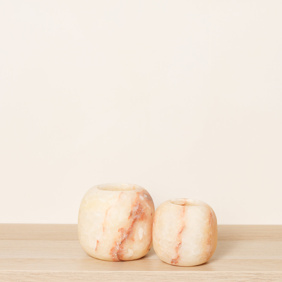 Kant en klare bruine Alabaster sets | Round