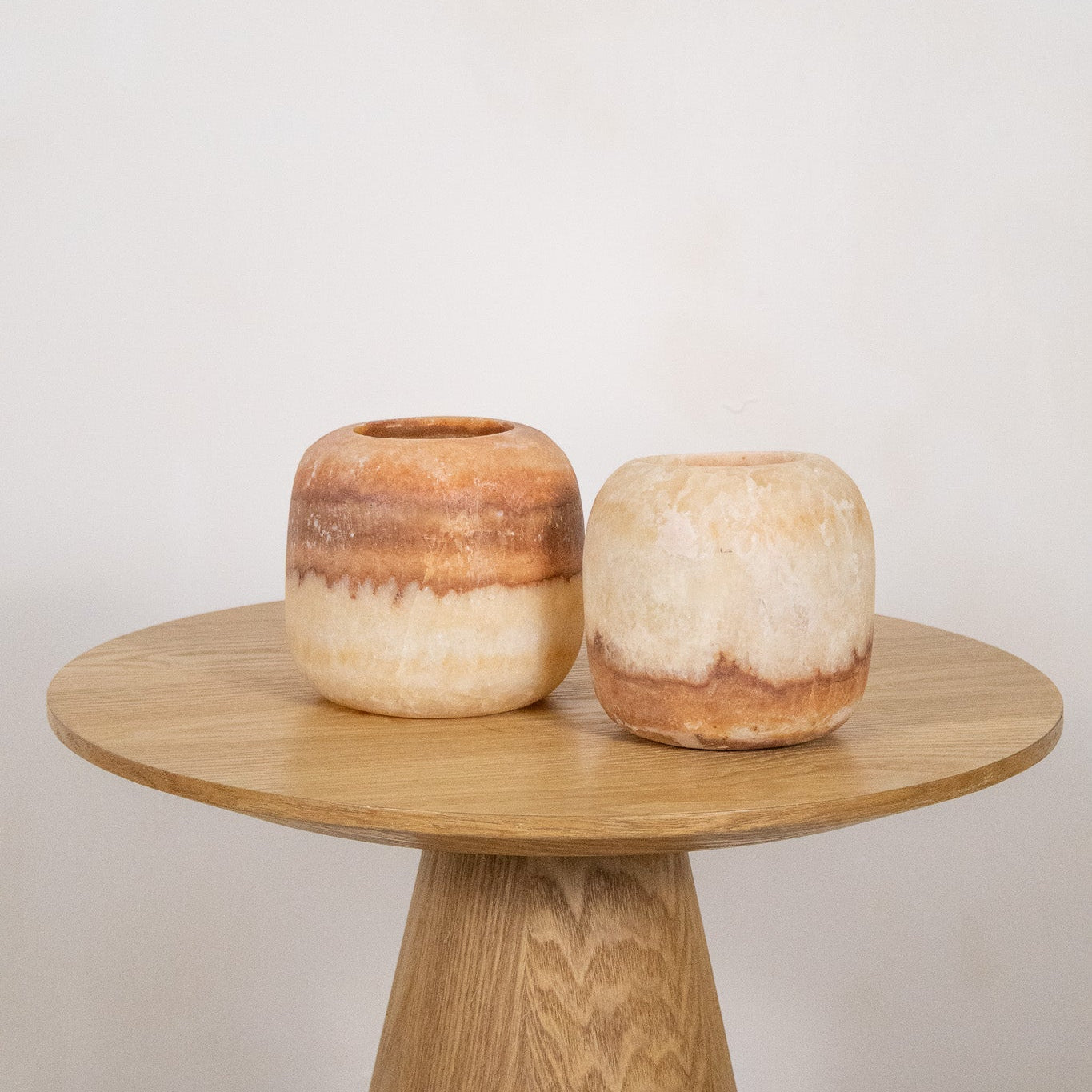 Alabaster waxinelichthouder set 13