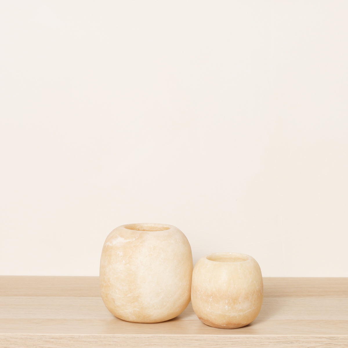 Kant en klare bruine Alabaster sets | Round