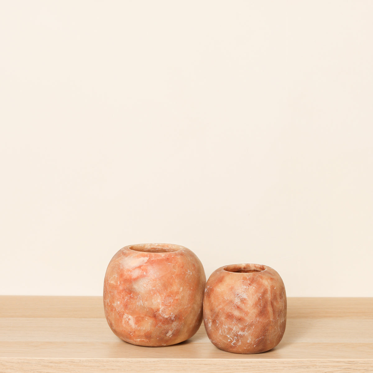 Kant en klare bruine Alabaster sets | Round