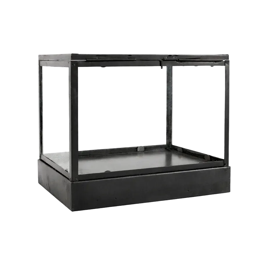 Glazen Display Box Messing