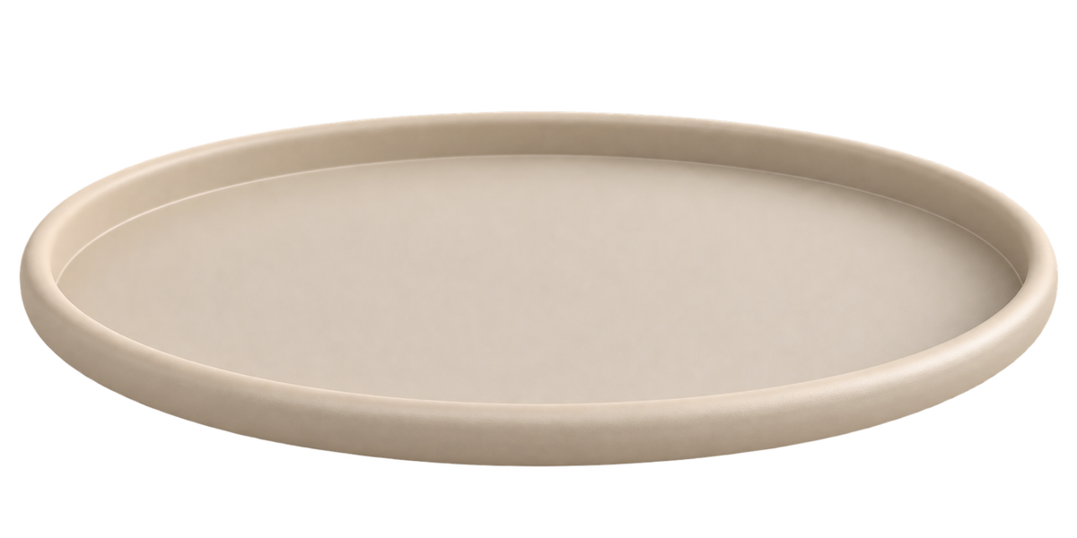 Dienblad Matteus warm beige Ø49m
