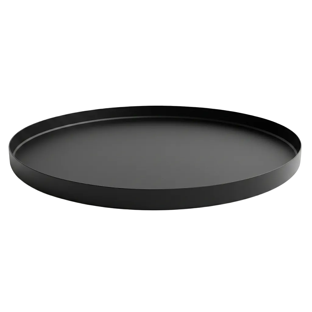 Rond zwart dienblad Ø40 cm