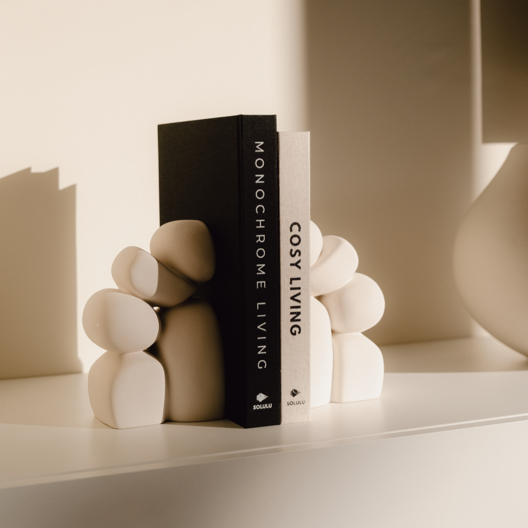 Monochrome living zwart opbergboek beige koffietafelboek cosy living solulu