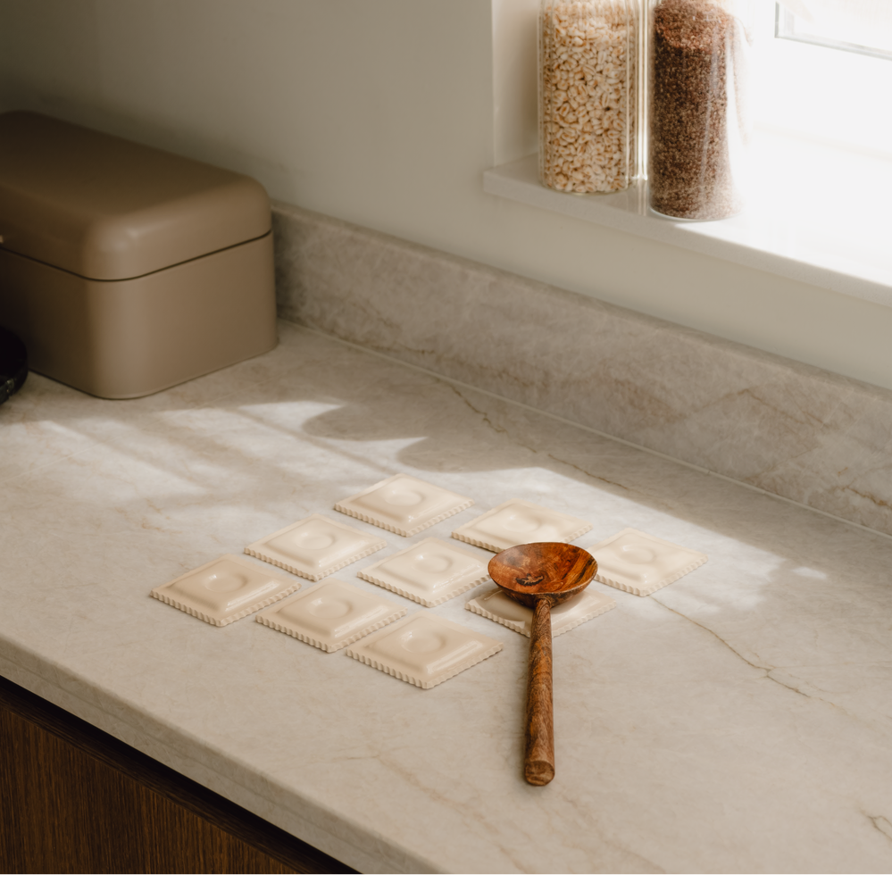 Ravioli keramieken lepelhouder cadeau kookliefhebber