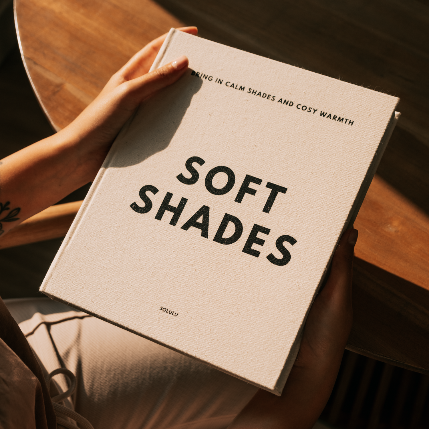 Soft Shades opbergboek koffietafelboek beige
