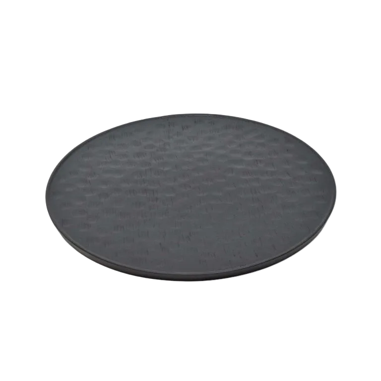 Houten dienblad zwart Ø37 cm