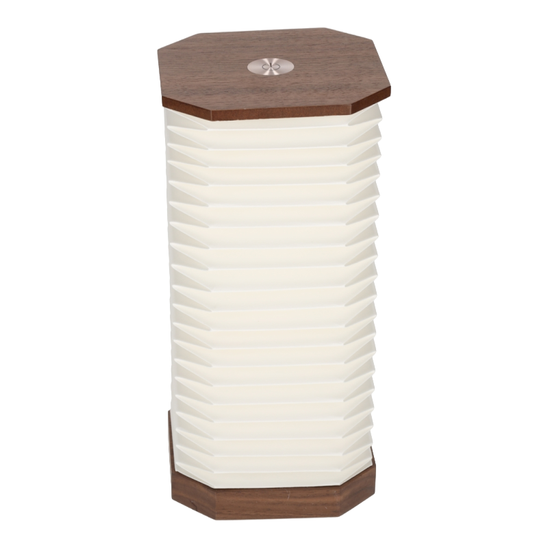 Walnoot houten Accordeon LED Lamp