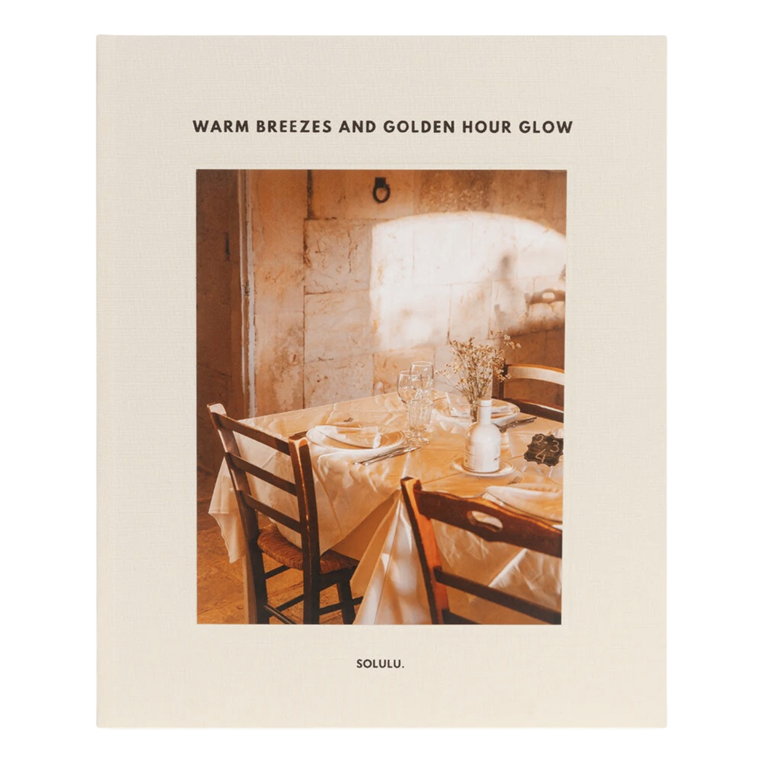 Solulu opbergboek | koffietafelboek met opbergruimte | beige golden hour