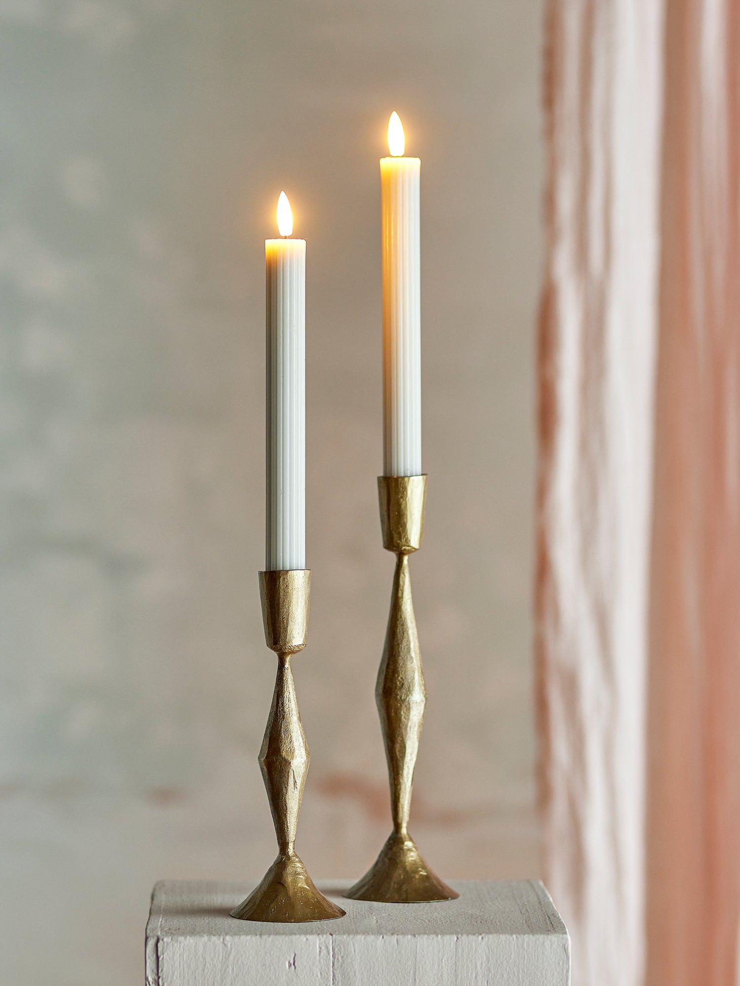 ponza beige led kaars ledkaars set