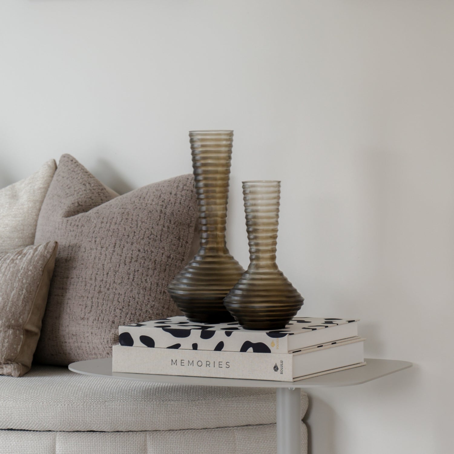 tafelboeken met opbergruimte beige panterprint memories