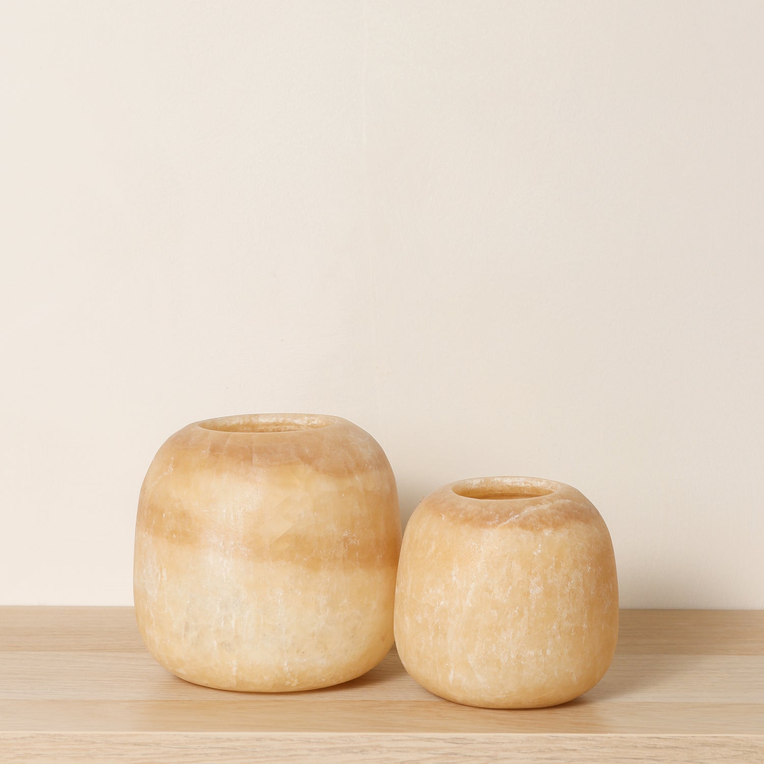 Kant en klare bruine Alabaster sets | Round