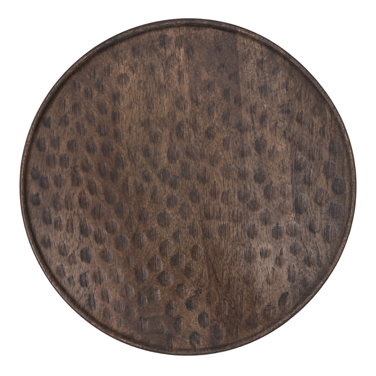 Artisan houten dienblad bruin Ø37 cm