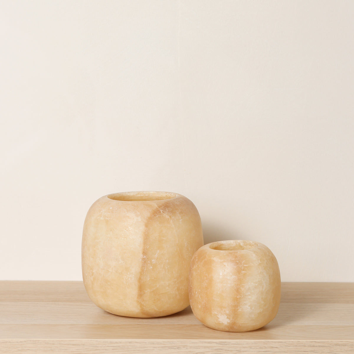 Kant en klare bruine Alabaster sets | Round