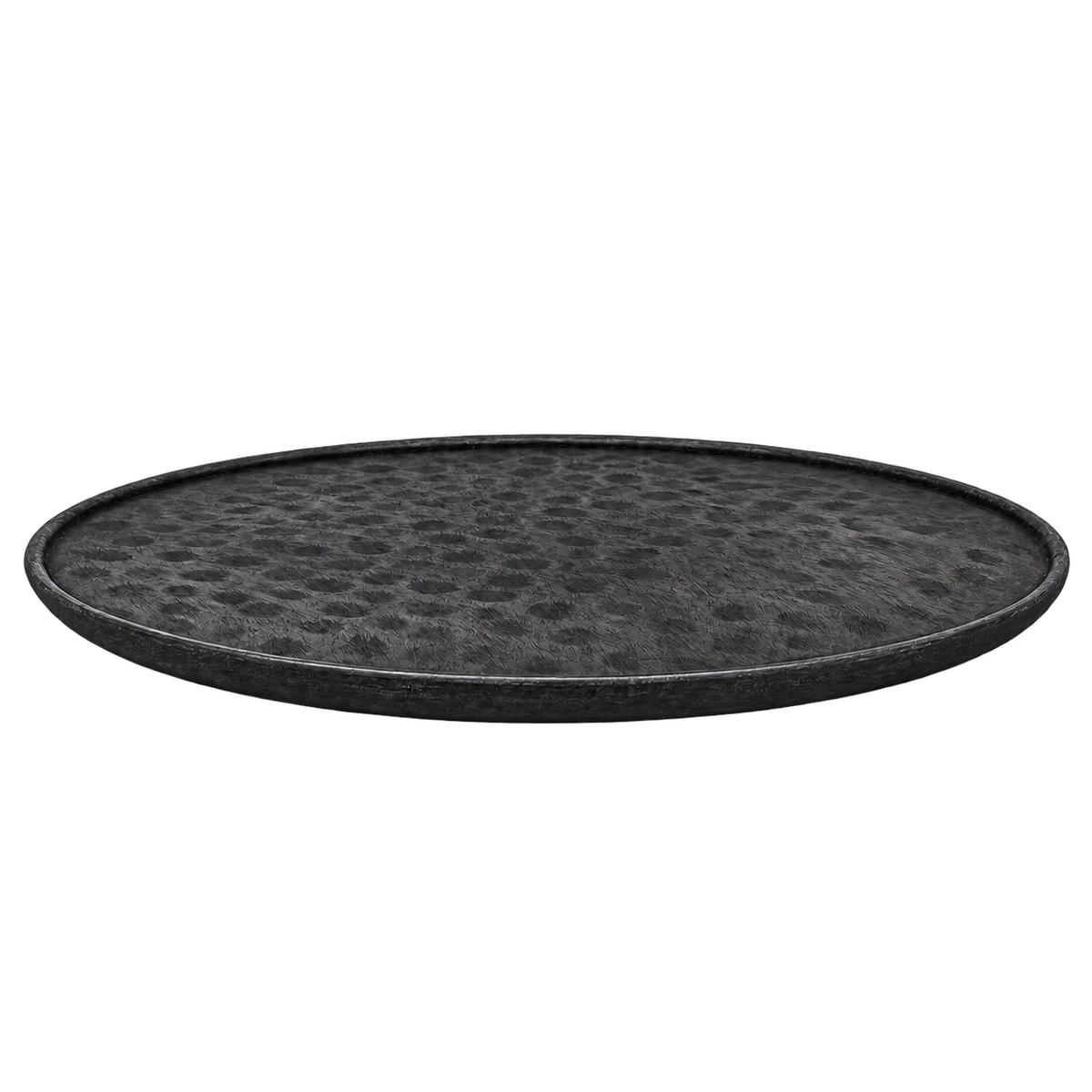 Artisan houten dienblad zwart Ø37 cm