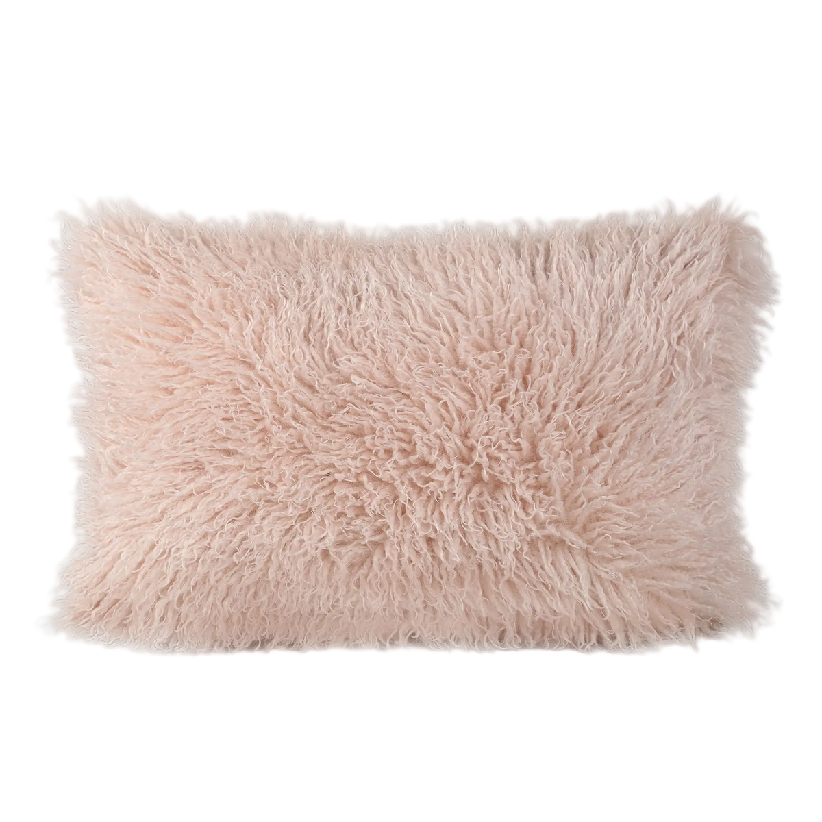 Doodly furry rechthoekig kussen | Beige