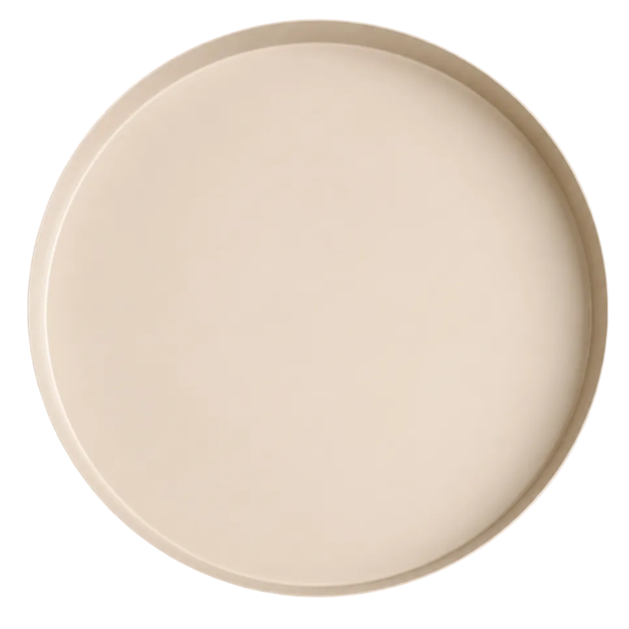Groot rond beige dienblad Ø60 cm