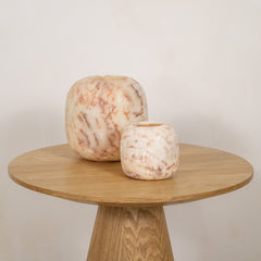 Alabaster waxinelichthouder set