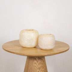 Alabaster waxinelichthouder set 10