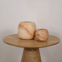 Alabaster waxinelichthouder set  4