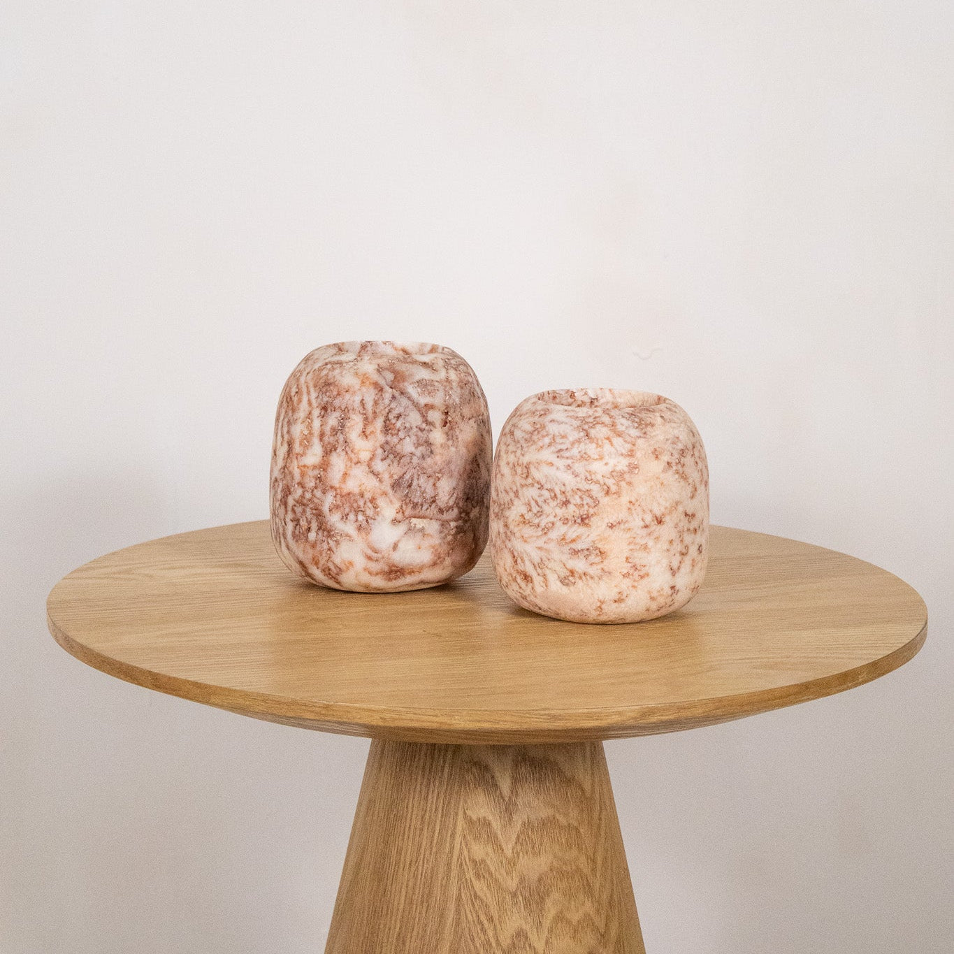 Alabaster waxinelichthouder set 5