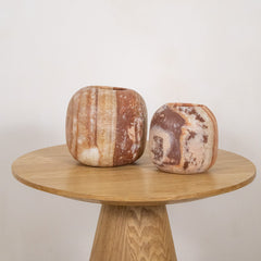 Alabaster waxinelichthouder set 7