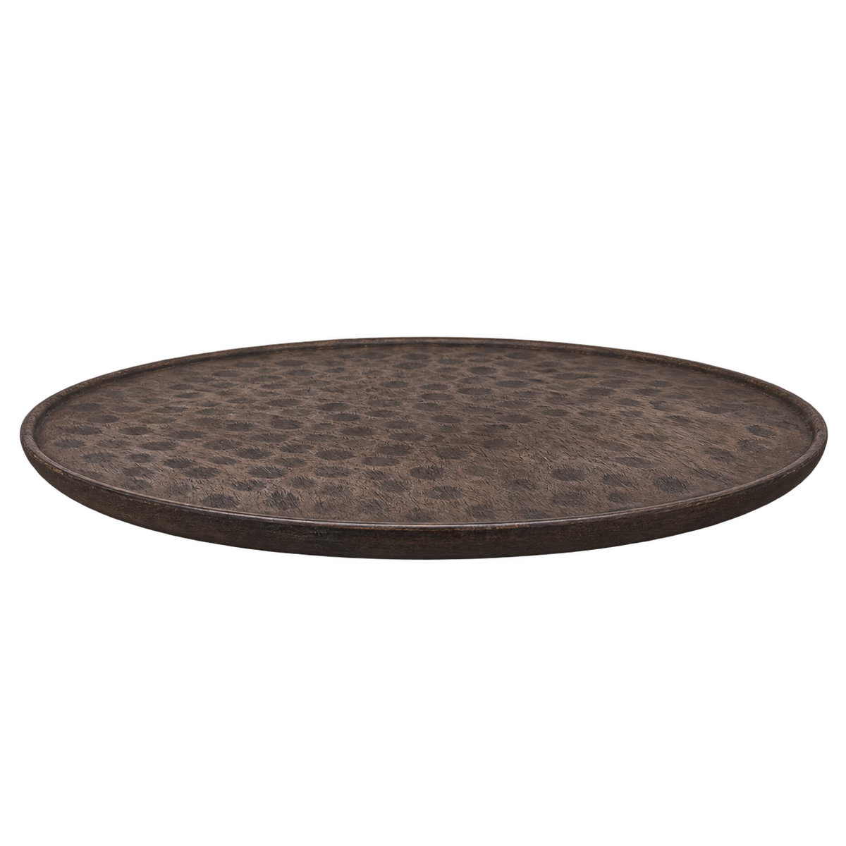 Artisan houten dienblad bruin Ø37 cm