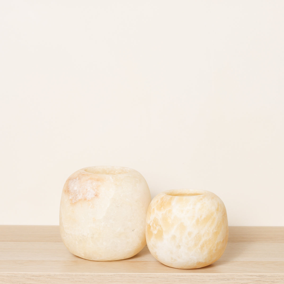 Kant en klare bruine Alabaster sets | Round