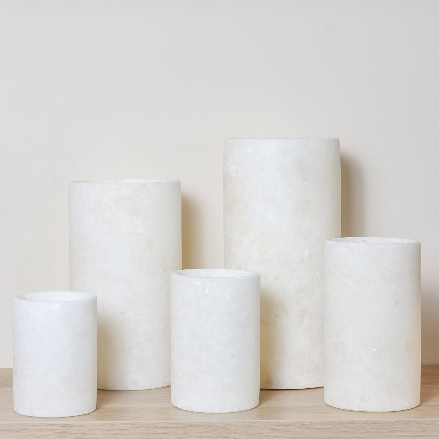 Kant en klare witte Alabaster sets