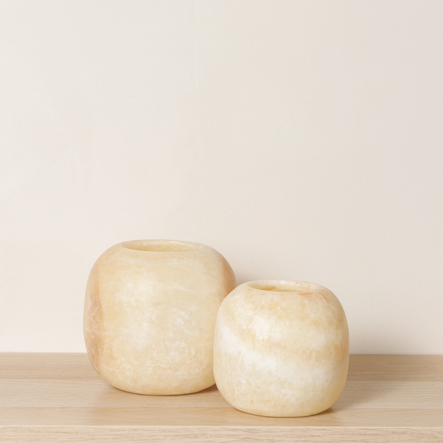 Kant en klare bruine Alabaster sets | Round