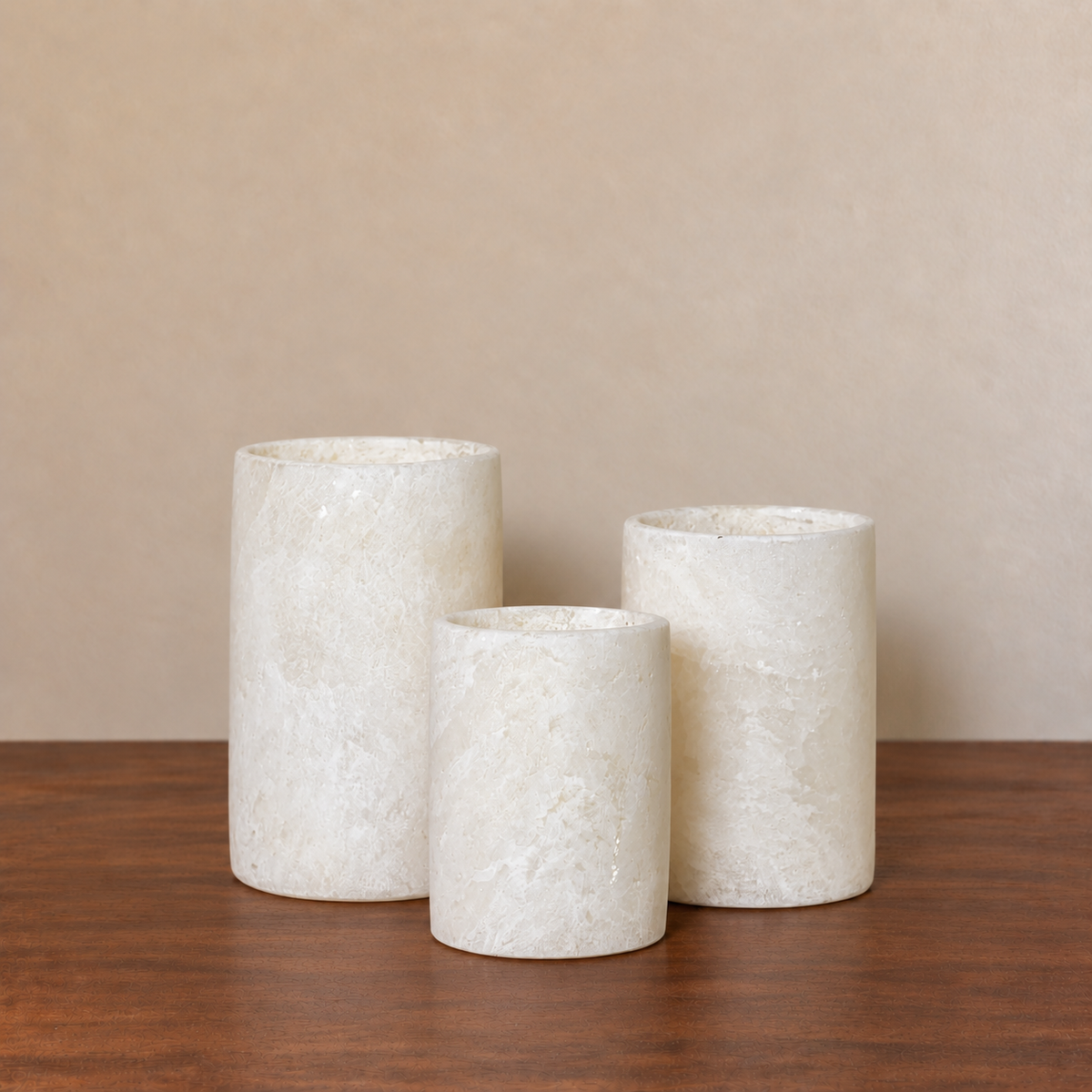 Kant en klare witte Alabaster sets