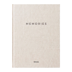 Linnen beige opbergboek memories