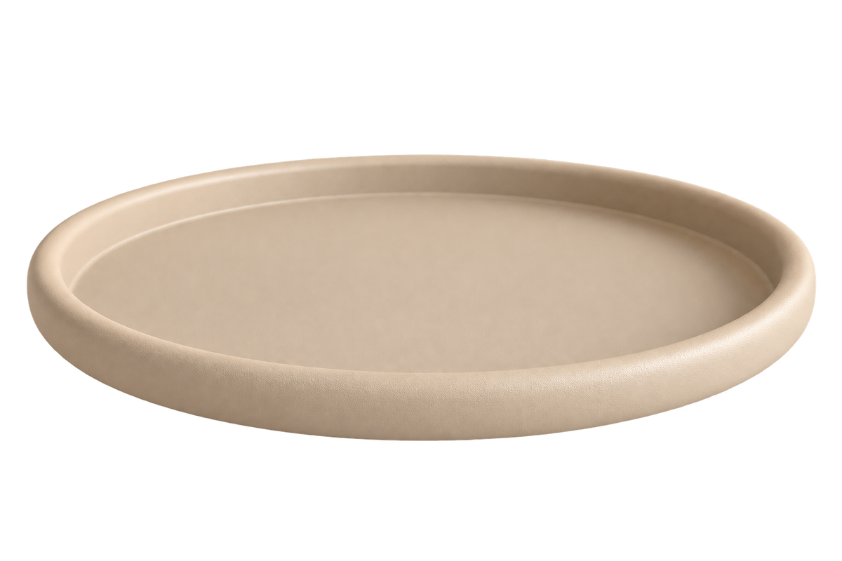 Dienblad Matteus warm beige Ø38 cm