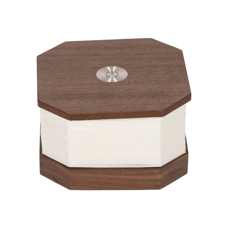 Walnoot houten Accordeon LED Lamp