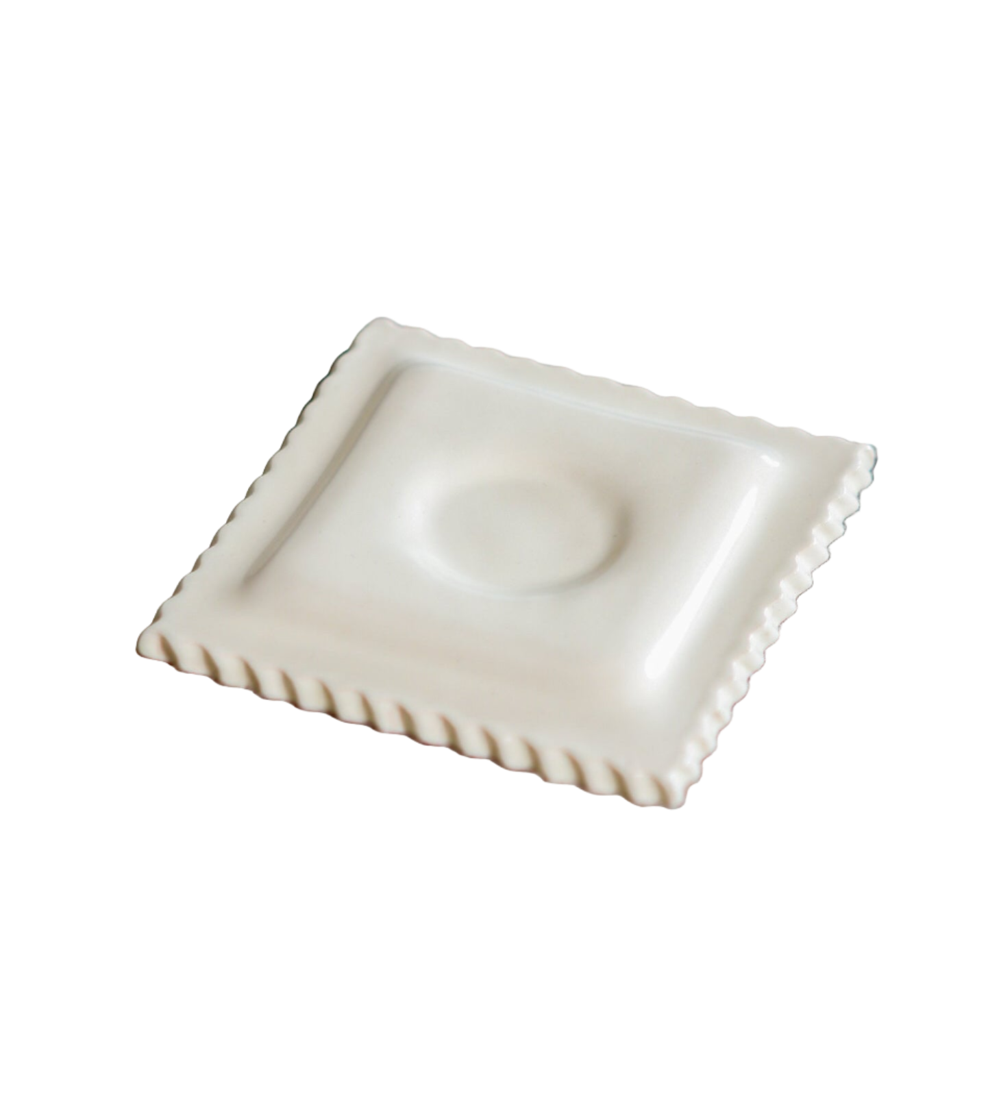 Keramieken lepelhouder Ravioli