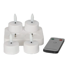 led waxinelicht afstandsbediening oplaadbaar oplaadstation