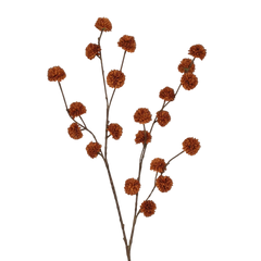 pompom bolletjes tak lichtbruin