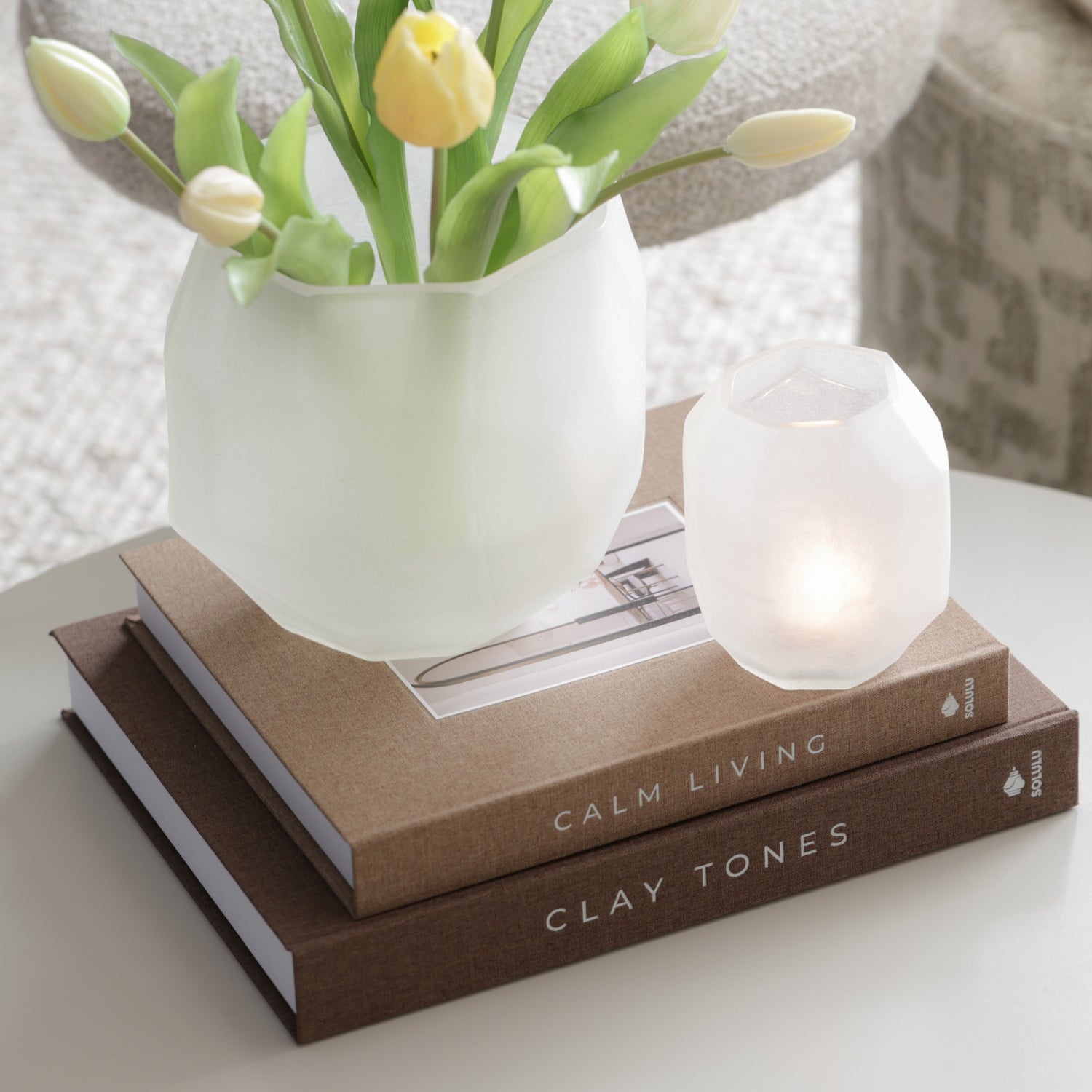 salontafel styling boeken linnen