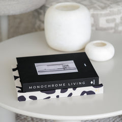 opbergboeken zwart beige panterprint